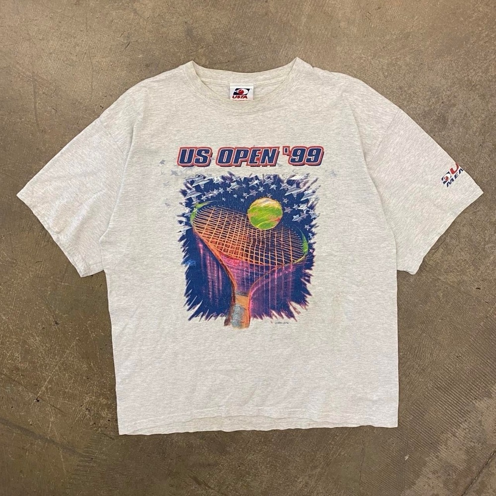 Vintage US Open 1999 Tennis UTSA Get In The Game Sports T-Shirt Size XL